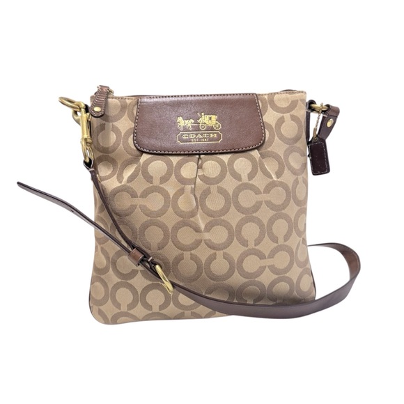 Coach Madison Canvas leather Crossbody‎ purse - Picture 1 of 12